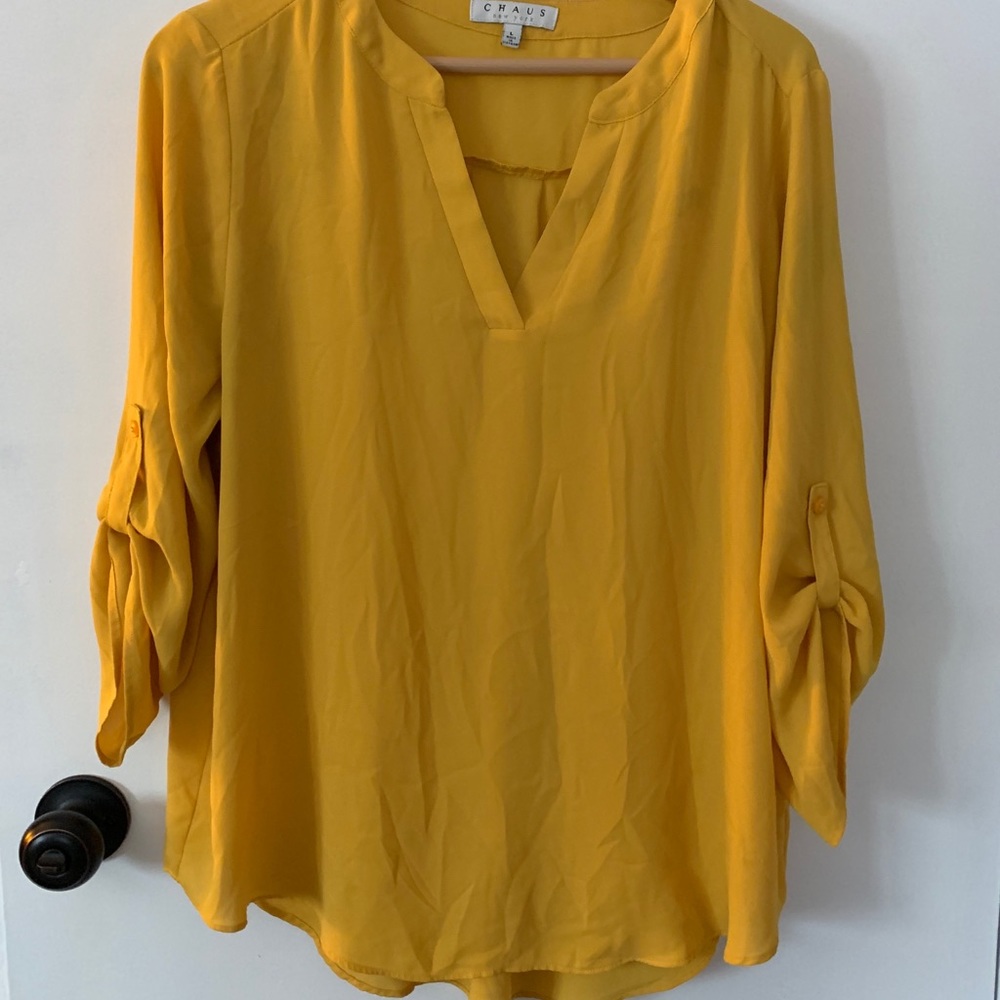 Chaus Yellow blouse
